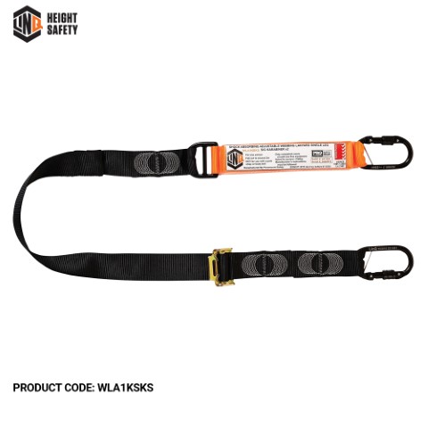 LINQ WEBBING LANYARD ADJ SGL LEG 2 X S.G KARABINER 2M